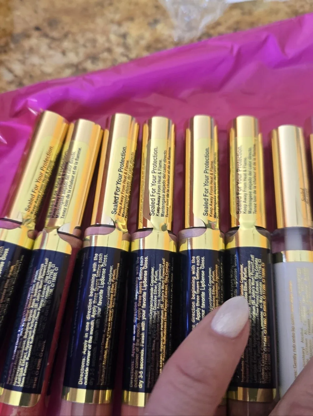 Senegence Lipsense Lip Bundle: Pink & Nude Shades, Gloss & Remover. New, Sealed
